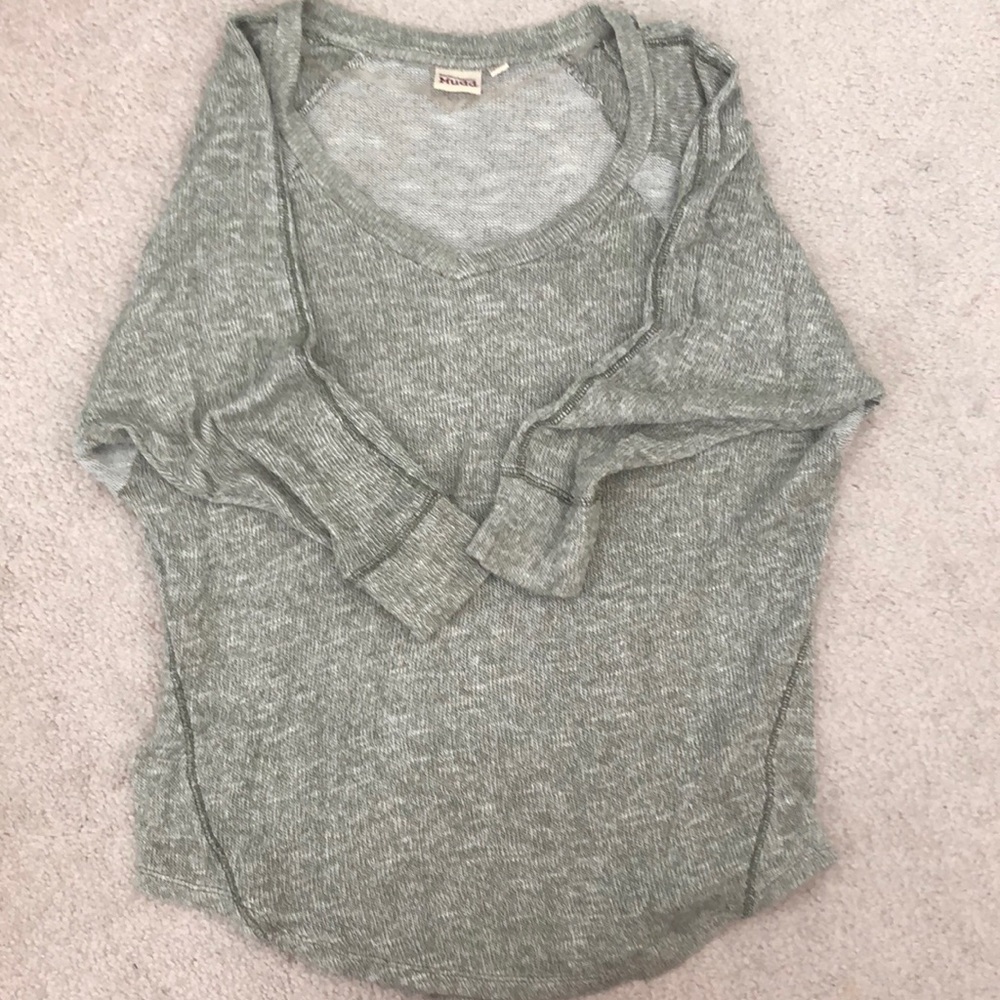 Green/white comfy sweater